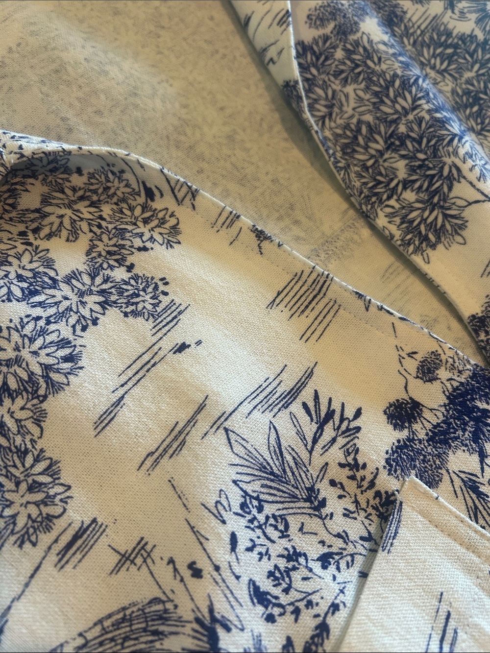 Olivaceous Blue and White Toile Dress - Picture 6 of 6